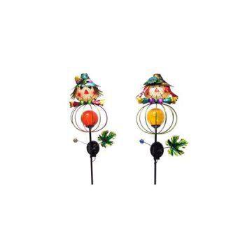 Solar-powered Metal And Color Glass Autumn Harvest Garden Stake, Yard Outdoor Art Décor