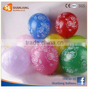 Rose Flower Wedding Printed Party Decoration Round Balloon