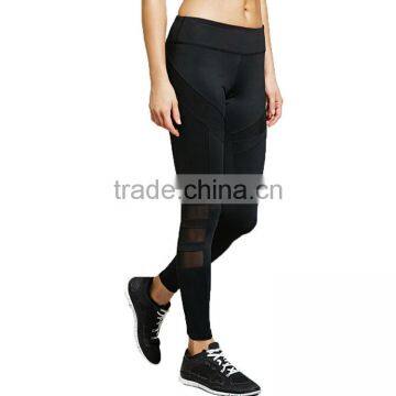 Custom Female Fashion Mesh Stitching Latest Pant Style 2017