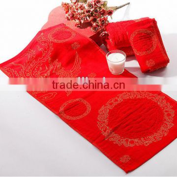 Hot selling Eco-friendly Fully cotton Yarn-dyed colorful thick face towel 34*75cm