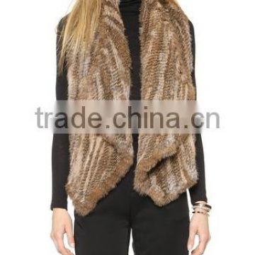 YR284 New Arrival Women Vest 2016 Real Rabbit Furs