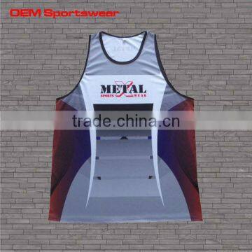 100% polyester custom dry fit running singletd design wholesale