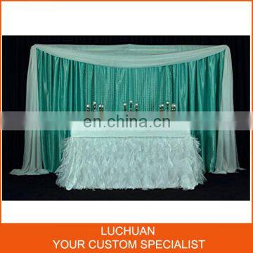 Luxury Organza High Quality Ruffled Wedding Table Skirting