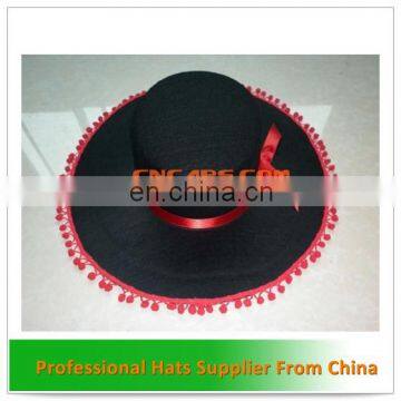 felt fedora party hats for promotion with logo