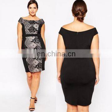 Off Sholder Pencil Prom Dress for Fat Women