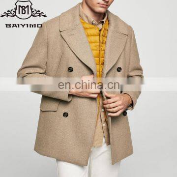 Winter Fine Men Full Button Pocket Loose Simple Plain Jacket