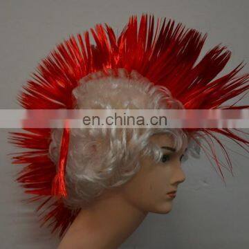 2015 Croatia mohawk wig with red and white hair