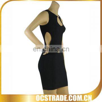 2014 hot selling cut out black bandage dress brazilian sexy dress