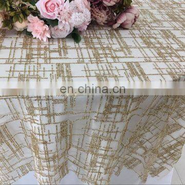 chinese supplier gold sparkle 3d individual tablecloth fabric