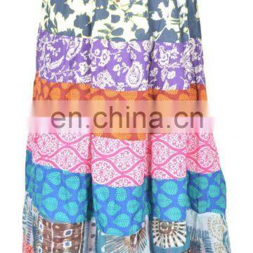 Patchwork Wrap Skirt Dress Gypsy Boho Women's clothing Wear Indian Cotton Wraparound Boho Around Skirt Hippie Gypsy Skirts