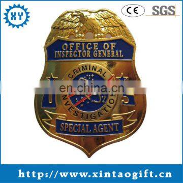 security guard badge plating gold