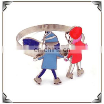 Boy and girl metal napkin ring wedding table decoration