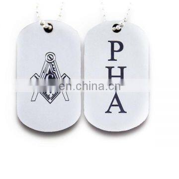 custom metal Freemason Masonic militray dog tag