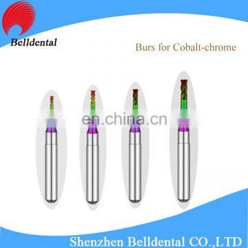 CAD CAM System DLC Coating Dental Cobalt Chrome Milling Burs