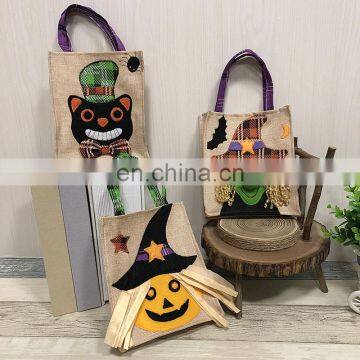 Halloween Jute Tote Bag for Trick or Treat Candy photo-3