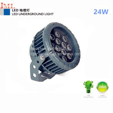 hot sell jieminglang three years warranty  JML-SL-A24W led outdoor spot light 24W warm white red green blue