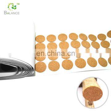 high quality backing adhesive glue cork furniture pads/cork coaster 25mm customized size cork mat pad