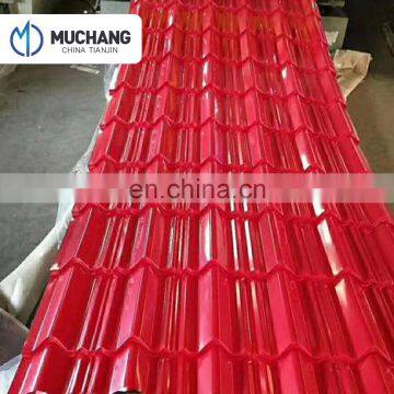 heat resistant long span color coated 4x8 corrugated plastic roofing sheets with cheap price