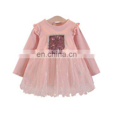 Girl's dress Autumn new crown Princess skirt gauze dress baby girls daily wear