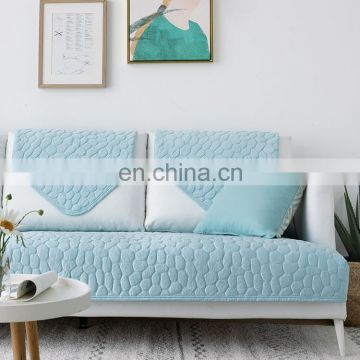 Wholesale 100% polyester couch slip cover cobblestone pattern cool feeling sofa couch protection sofa cover