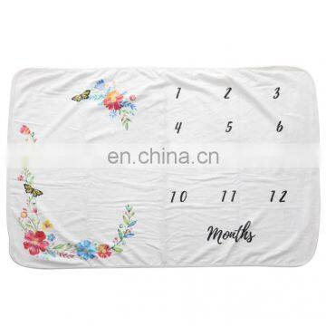 New Design Kids Blanket Super Soft Flannel New Baby Towel Baby Milestone Blanket photo-5