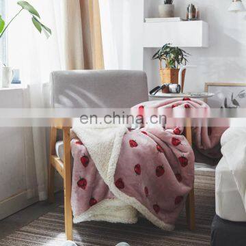 Warm Thick Print Lambskin Sofa Double-decker Foreign Trade Wholesale Lazy Blanket photo-5