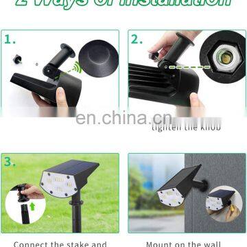 20 LED Upgraded Solar Led Outdoor Landscape Light 2 in 1 Waterproof Landscaping Lights Solar Spotlight photo-5
