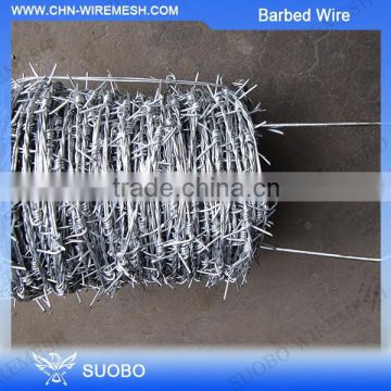 SUOBO factory supply barb wire,hot dipped galvanized barb wire,barb wire dolls