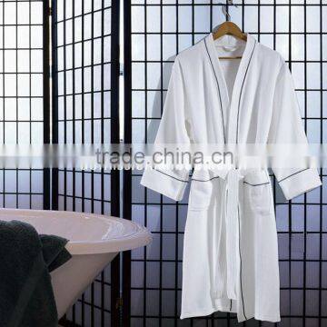 100% cotton hotel bath robe with piping bath robe baby