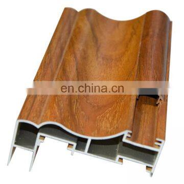 customize  6063 wooden grain aluminium profile price