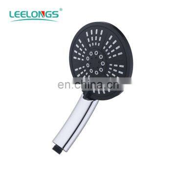 Duschkopf big diameter black face hand shower Chrome ABS 5 function shower head