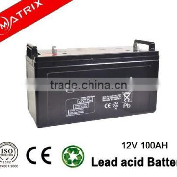 Matrix Brand 12v 100ah lead acid battery for solar system