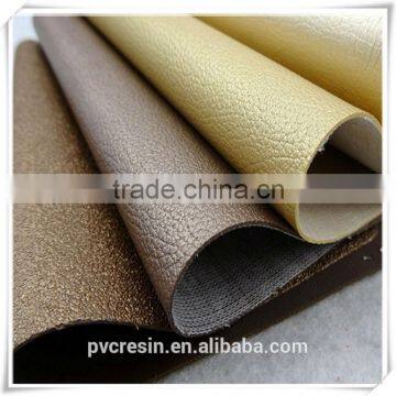 Woven Backing Embossed PU Leather for Furniture