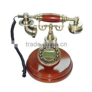 old style corded telephone with LCD display