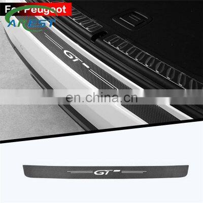 Car accessories Carbon fiber cloth trunk sticker for Peugeot GT 3008  5008 4008 3008GT 2008 508 408 308 accessories car styling