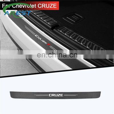 1pc car accessories Carbon fiber cloth trunk bumper Decoration modification sticker Auto Car-Styling for Chevrolet Cruze CruzeT