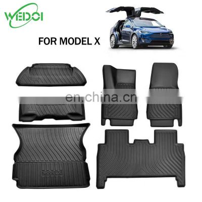 Non-Slip  Luxury  Car Mat  for Tesla Model X 3D Rubber All Weather Car Floor Mat Car Trunk Mat for Tesla Model X