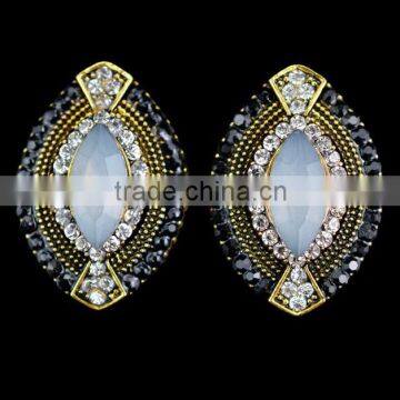 magnetic earrings double pearl fashion design hanging round shaped arete para mujer pendiente colgante