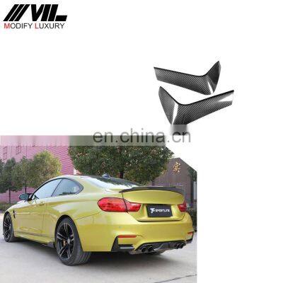 F80 M3 F82 F83 M4 Dry Carbon Fiber Car Rear Bumper Splitters for BMW 14-18