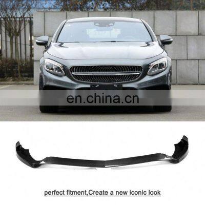 S Class B Style Carbon Fiber Front Lip Spoiler for Mercedes Benz S-Class S500 S550 Coupe 2-Door 14-17 photo-4