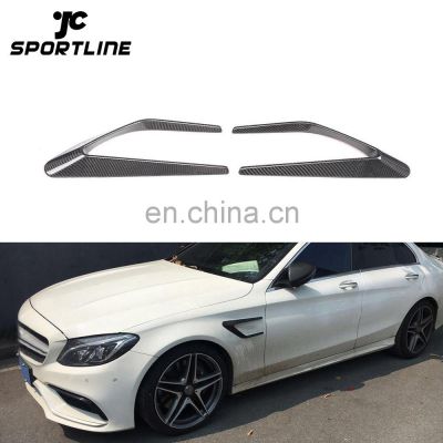 Carbon Fiber Fender Vents Cover for Mercedes W205 C63 AMG Sedan 15-17