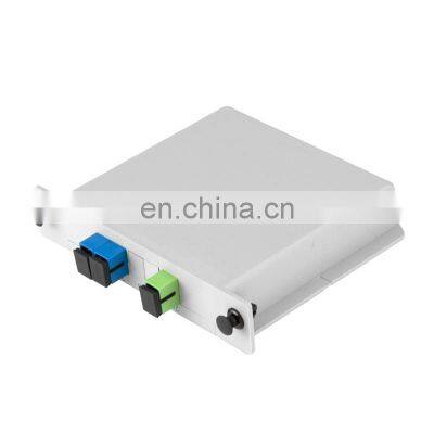 OEM Professional Cassette Type SC UPC FTTH 1x2 Fiber Optic PLC Splitter