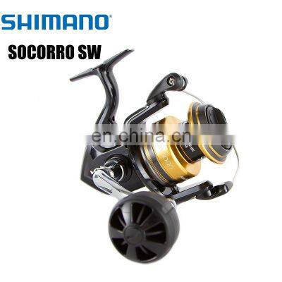 SHIMANO Original SOCORRO SW 5000 6000 8000 10000 4+1BB 10-12 (KG) Drag HAGANE X-SHIP Saltwater Trolling Spinning Fishing Reel