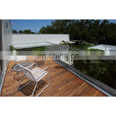 Easy assemble design balcony frameless glass railings with factory price