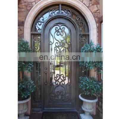 Entry Storm Security Wrought Iron Doors