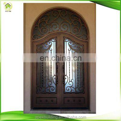 American Wrought Iron Metal Screen Double Entry Door photo-2