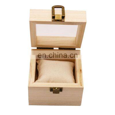 Unique Luxury OEM Factory Watch Box With Custom Logo Small Gift Display Box 1 Slot 2 Natural Wood Watch Box, photo-5