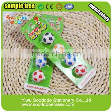 Top Quality Fashion Novelty Stationery Set 3D Football Eraser