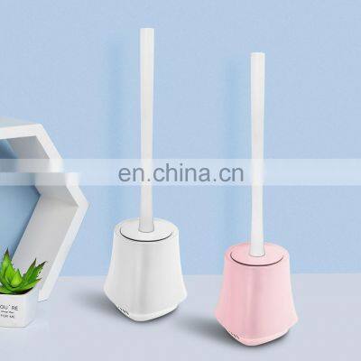 Bathroom White Black Green TPR Toilet Brush Holders Bathroom Silicone Toilet Cleaning Brush