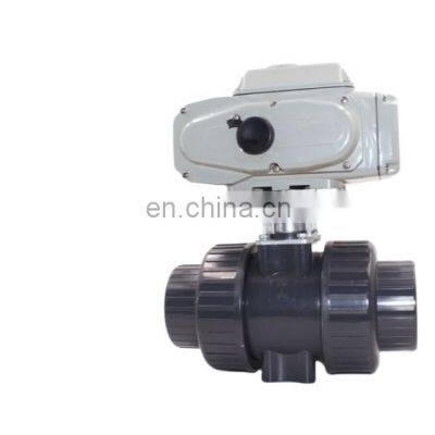 BSP NPT CTB-005 50NM UPVC thread glue dn40 electric ball valve 50mm